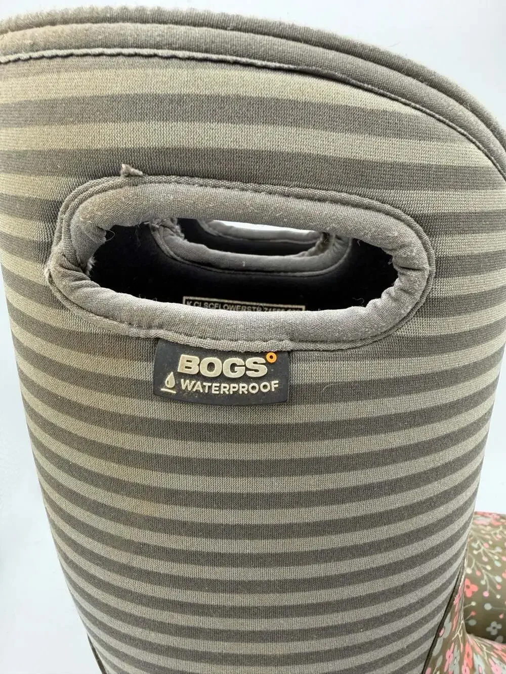 BOGS Classic Flower Stripe Boots Youth 5 Waterproof Insulated -30°F Floral